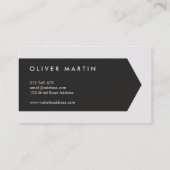 モダンクラシックダークグレーとライトグレー 名刺 (裏面)