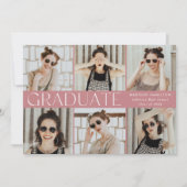 モダンクラシックバラ6写真卒業 案内状 (正面)