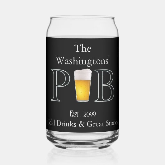 モダンクラシックパブ飲料用グラスビール缶 ガラス缶 (裏面)