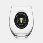 モダンクラシックパブ飲料用グラスビール缶 ステムなしワイングラス (裏面)