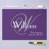 モダンクラシックパーソナライズされたシルバーホワイト 薄葉紙 (クラフト)