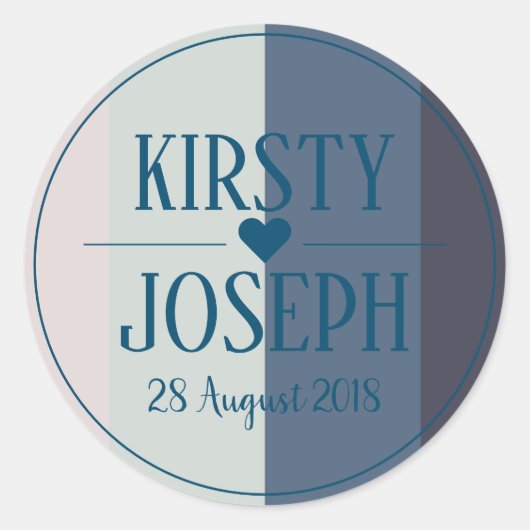 モダンクラシックビーチ結婚式 ラウンドシール (正面)