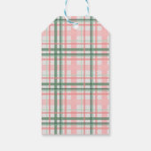 モダンクラシックピンクグリーンメリークリスマスホリデー ギフトタグ (裏面)