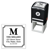 モダンクラシックファミリ名モノグラム住所 セルフインキングスタンプ (インサイチュ)