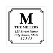 モダンクラシックファミリ名モノグラム住所 セルフインキングスタンプ (デザイン)