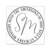 モダンクラシックファミリ名差出人住所循環 セルフインキングスタンプ (デザイン)