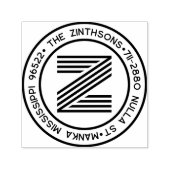 モダンクラシックファミリ名差出人住所循環 セルフインキングスタンプ (デザイン)