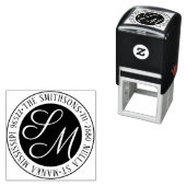 モダンクラシックファミリ名差出人住所循環 セルフインキングスタンプ (インサイチュ)