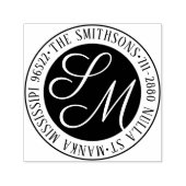 モダンクラシックファミリ名差出人住所循環 セルフインキングスタンプ (デザイン)