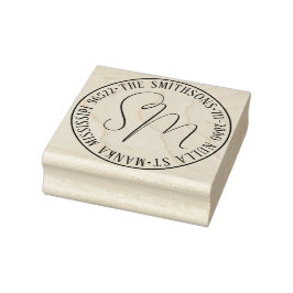 モダンクラシックファミリ名差出人住所循環 ラバースタンプ