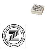 モダンクラシックファミリ名差出人住所循環 ラバースタンプ (押印)