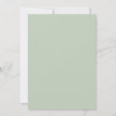 モダンクラシックフレンチフレーム ウェディング Sage Green 招待状 (裏面)