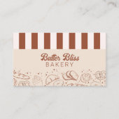 モダンクラシックブラウンベージュベーカリーショップ 名刺 (正面)