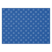 モダンクラシックブルーとホワイトの星模様 テーブルクロス (正面(横))