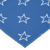 モダンクラシックブルーとホワイトの星模様 テーブルクロス (アングル)