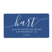 モダンクラシックブルーファミリー差出人住所 ラベル (正面)