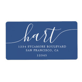 モダンクラシックブルーファミリー差出人住所 ラベル