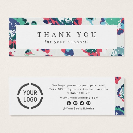 モダンクラシックブルー抽象芸術フローラ事業 (正面&裏面)