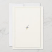 モダンクラシックベージュ色フレームリリー結婚ズ 招待状 (裏面)