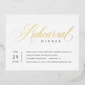 モダンクラシックホイルのリハーサル招待状インサート 箔シーズンポストカード (正面)