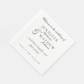 モダンクラシックミニマ結婚リスト スタンダードランチョンナプキン (角)