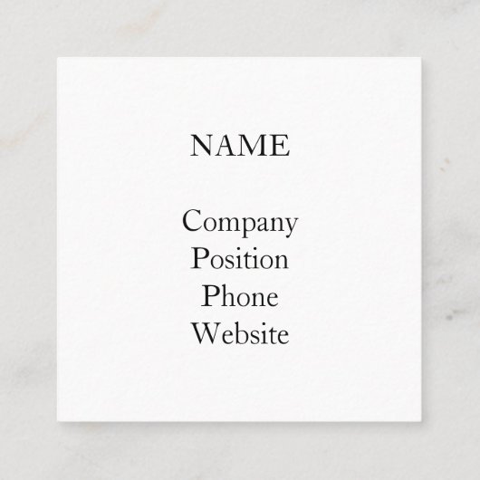 モダンクラシックモノグラムイニシャルブラック金ゴールドヒョウ スクエア名刺 (裏面)