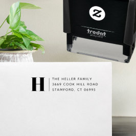 モダンクラシックモノグラムカスタム差出人住所 セルフインキングスタンプ