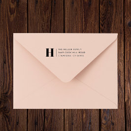 モダンクラシックモノグラムシンプル差出人住所 ラバースタンプ