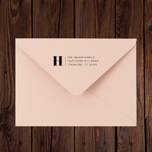 モダンクラシックモノグラムシンプル差出人住所 ラバースタンプ