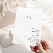 モダンクラシックモノグラム結婚ズ 招待状