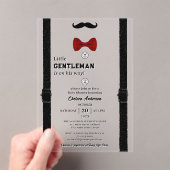 モダンクラシックリトル紳士かわいい赤ちゃんシャワー アクリル招待状 (インサイチュ (ポータブル))