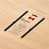 モダンクラシックリトル紳士かわいい赤ちゃんシャワー アクリル招待状 (レイダウン)