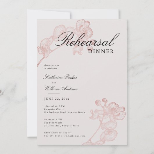 モダンクラシックリース2リハーサルディナー 招待状 (正面)