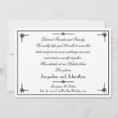 モダンクラシックロマンチックシック白の日付を保存 案内状 (裏面)