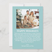 モダンクラシック両面フォトクリスマス シーズンカード (裏面)