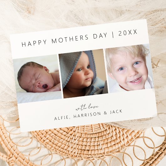 モダンクラシック写真コラージュ シーズンカード