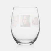 モダンクラシック写真コラージュ ステムなしワイングラス (裏面)