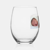 モダンクラシック写真コラージュ ステムなしワイングラス (右)