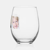 モダンクラシック写真コラージュ ステムなしワイングラス (左)