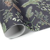 モダンクラシック冬クリスマスパターン ラッピングペーパー (ロールコーナー)