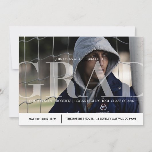 モダンクラシック卒業党 |男女兼用 | 招待状 (正面)