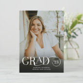 モダンクラシック卒業写真コラージュ 案内状 (スタンド正面)