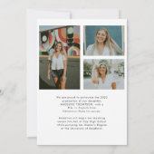 モダンクラシック卒業写真コラージュ 案内状 (裏面)