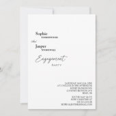 モダンクラシック婚約パーティ招待状 招待状 (正面)