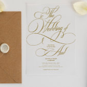 モダンクラシック書澄ん結婚文字 アクリル招待状