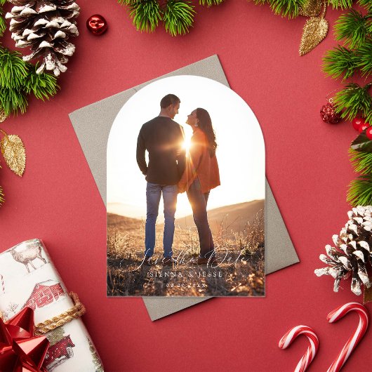 モダンクラシック書道台本フォトホリデー アクリル招待状