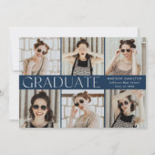 モダンクラシック海軍12写真卒業 案内状 (正面)