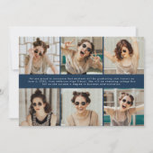 モダンクラシック海軍12写真卒業 案内状 (裏面)