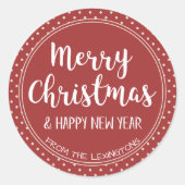 モダンクラシック素朴アイボリードット ラウンドシール (正面)