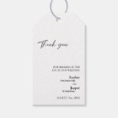 モダンクラシック結婚ラベル ギフトタグ (正面)